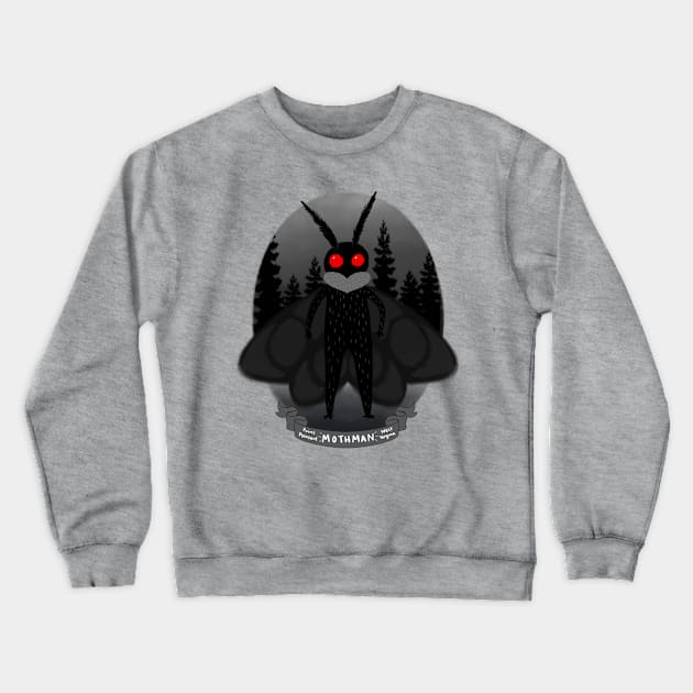 Mothman! Travel Plaque Crewneck Sweatshirt by Meowlentine